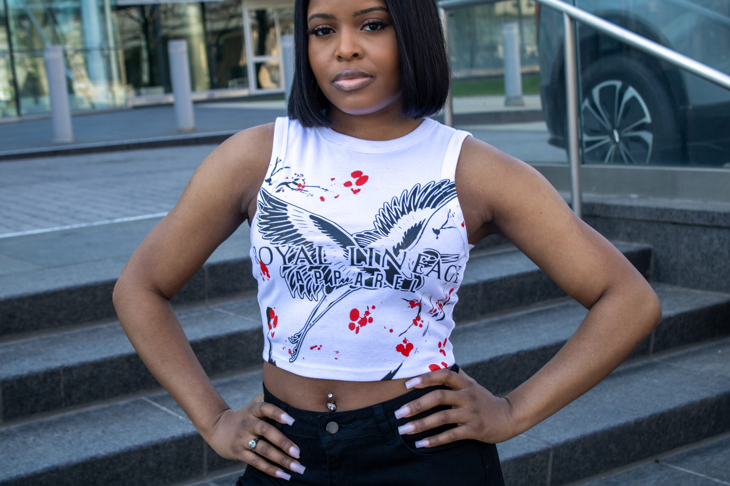 Grunge Crane Tank Top