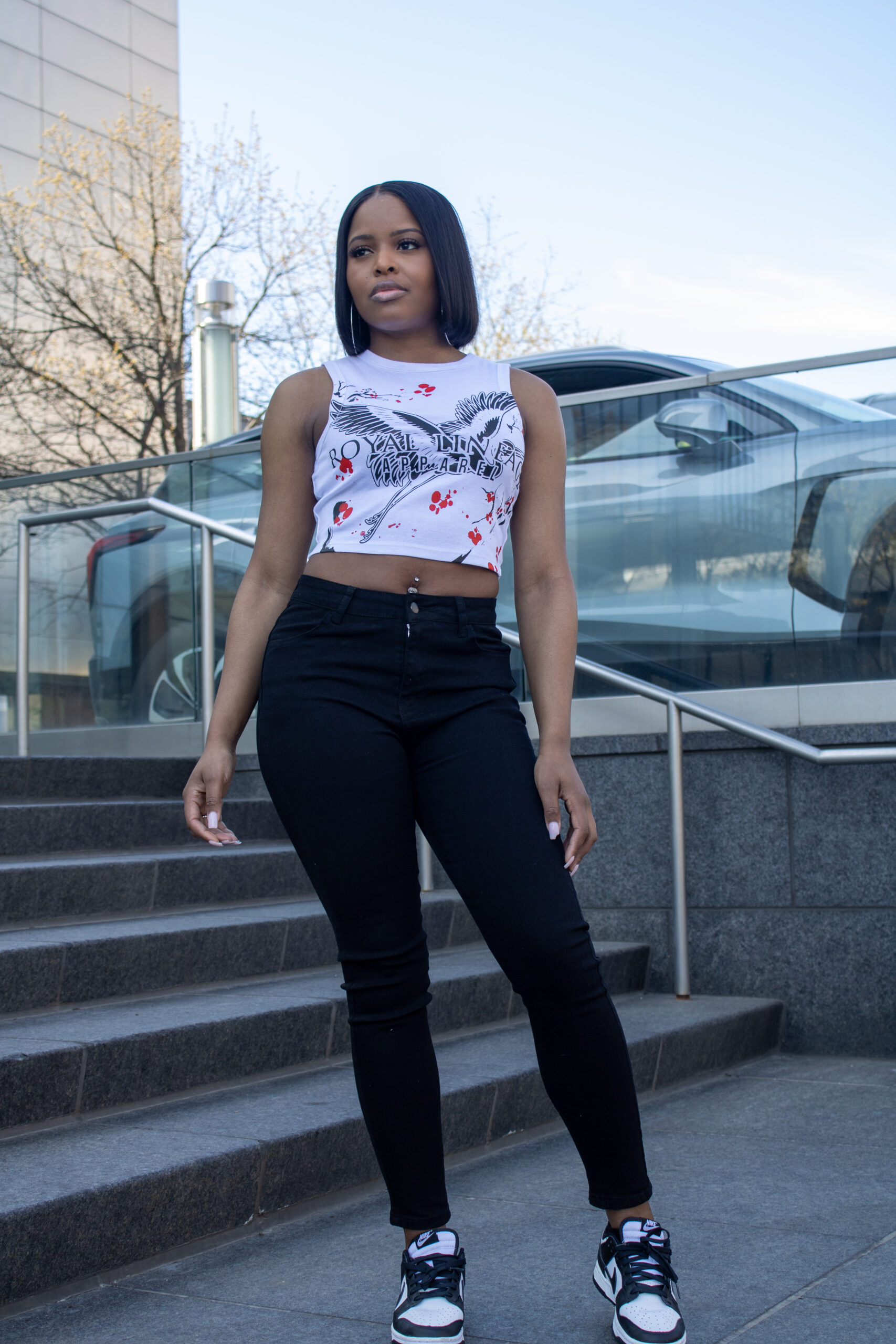 Grunge Crane Tank Top