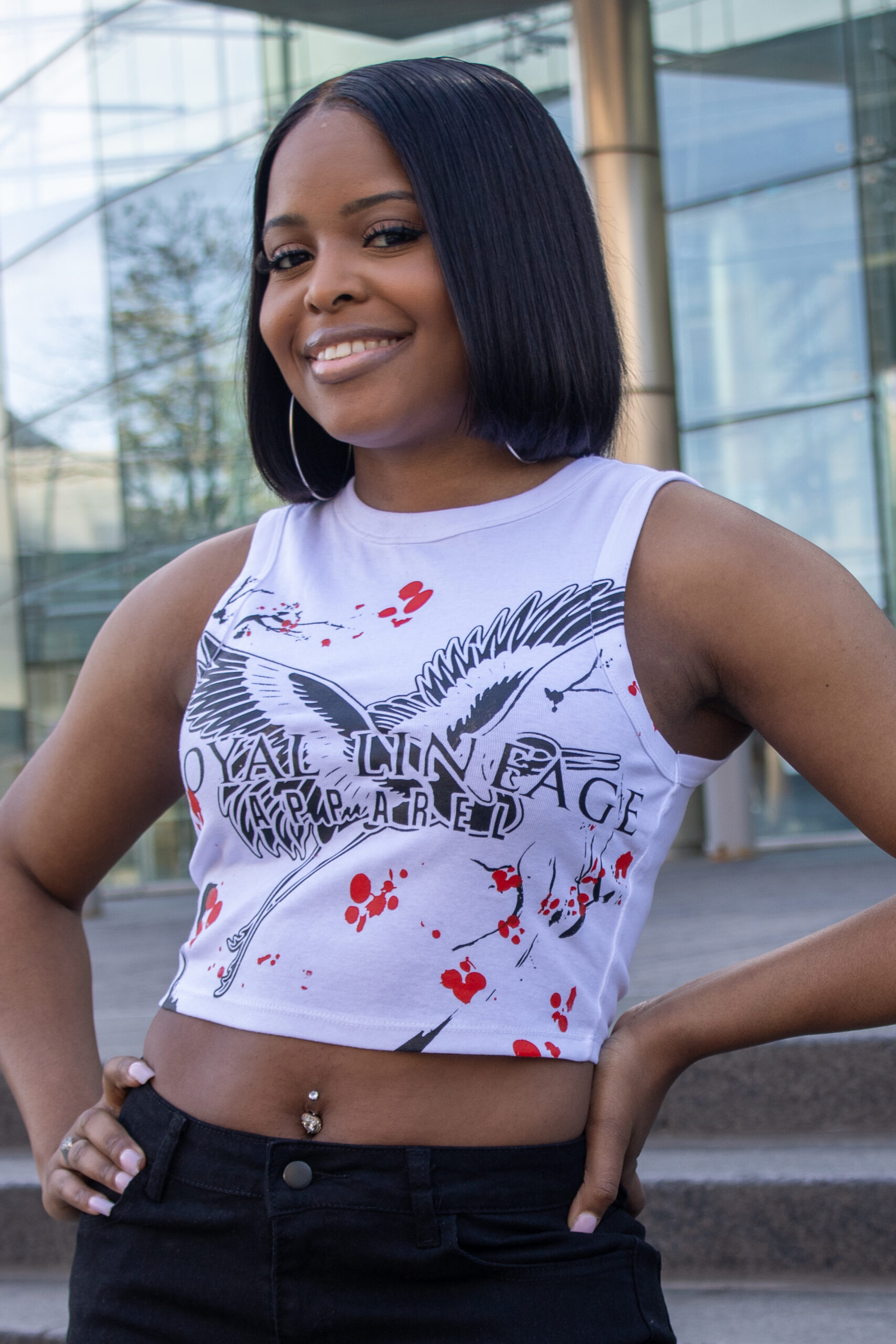 Grunge Crane Tank Top