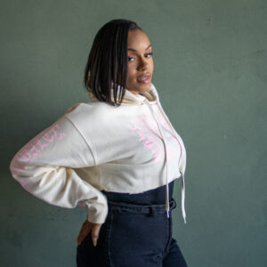 Royal Reverie Crop Hoodie - Image 3