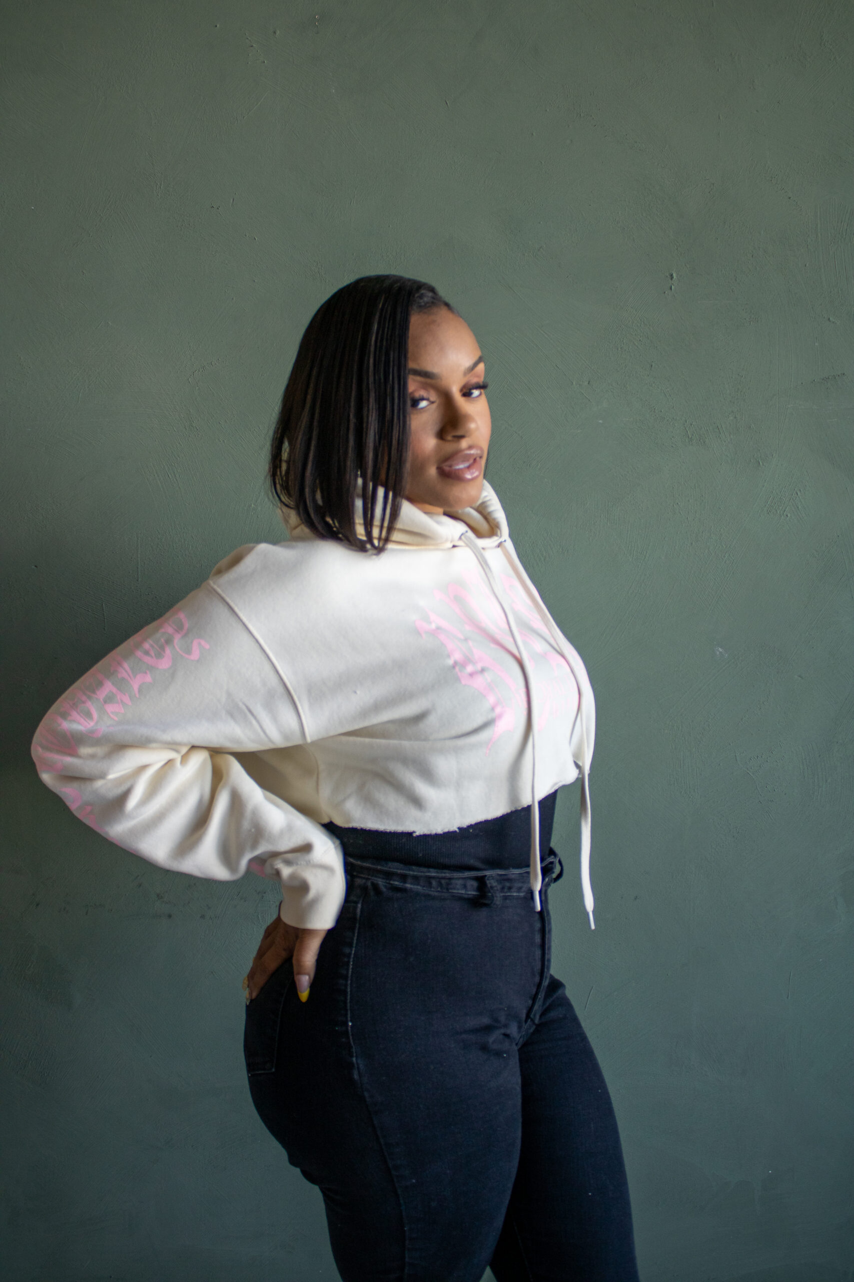 Royal Reverie Crop Hoodie