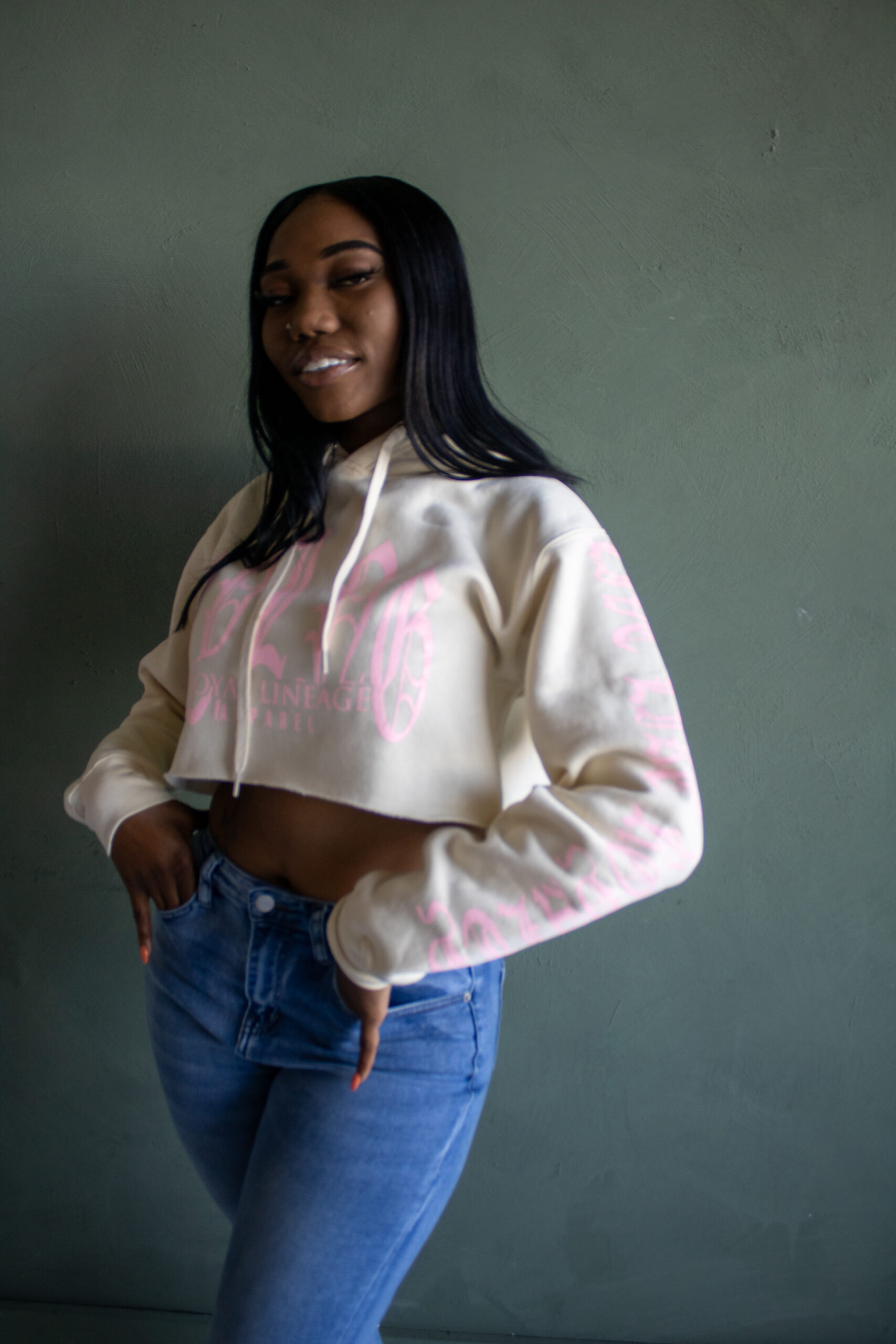 Royal Reverie Crop Hoodie