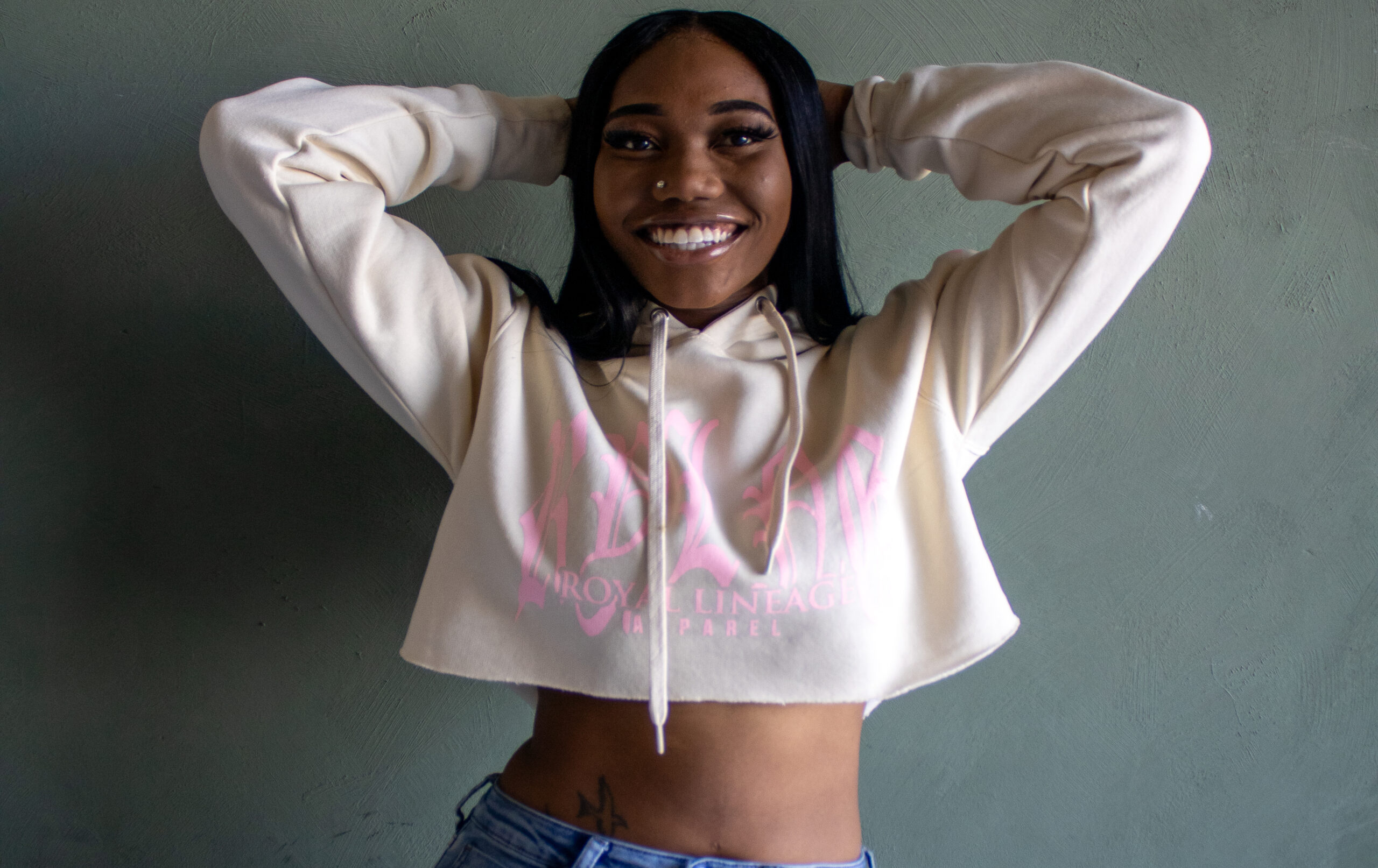 Royal Reverie Crop Hoodie