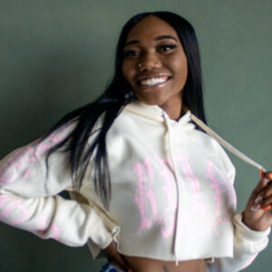 Royal Reverie Crop Hoodie - Image 2